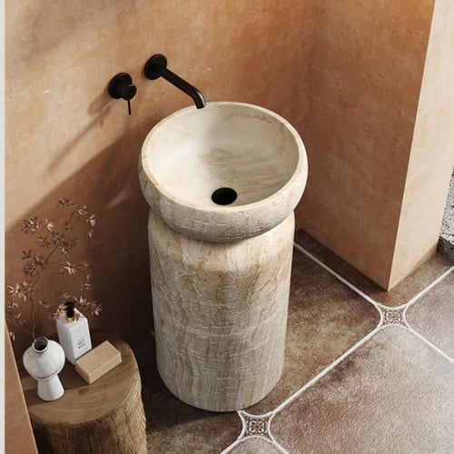 حوض غسيل حجري قائم بذاته – تصميم وابي سابي