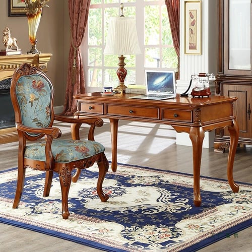 مجموعة مكتب وكرسي من الخشب الصلب