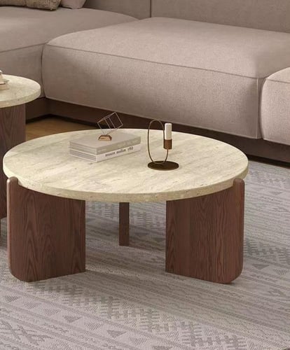 طاولة قهوة عصرية بتصميم دائري