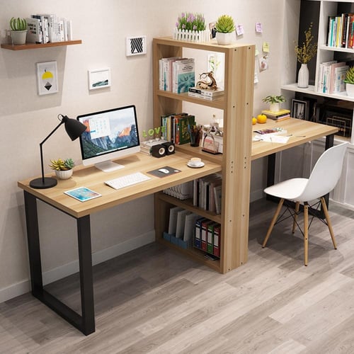 مكتب دراسي مزدوج بتصميم عصري