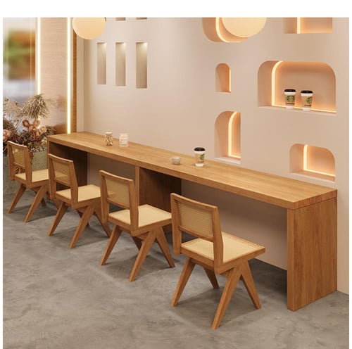 طاولة بار خشبية صلبة مثبتة على الحائط – تصميم نورد...