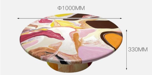 طاولة قهوة مستديرة بتصميم عصري