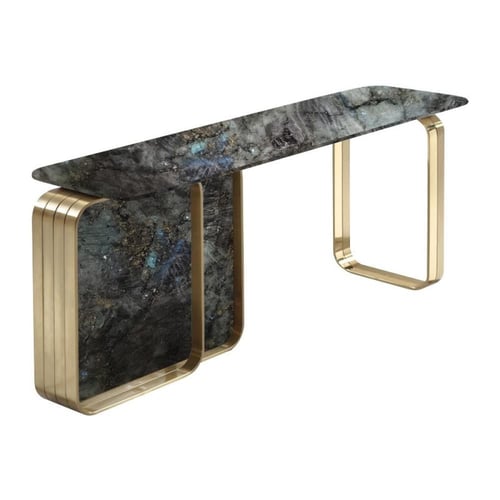 طاولة مدخل فاخرة من الحجر الطبيعي – نقوش طبيعية فر...