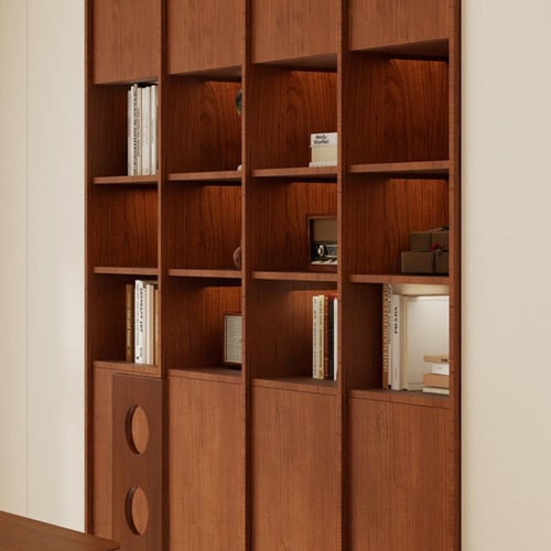 خزانة كتب خشبية بالطراز العتيق