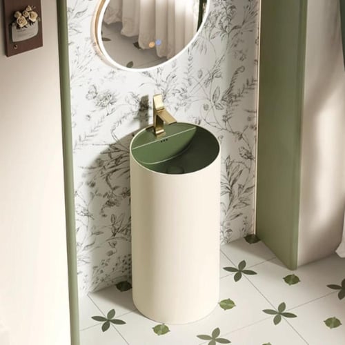 حوض غسيل أرضي دائري – الطراز الأوروبي القديم