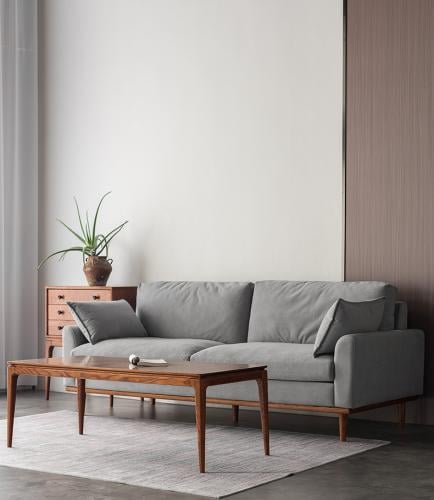 أريكة قماشية ثلاثية المقاعد بتصميم نورديك بسيط