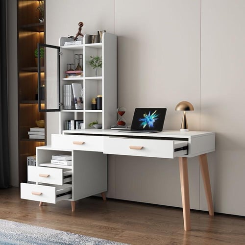 مكتب دراسي متكامل من خشب البلوط