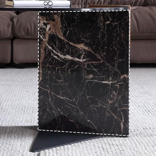 طقم طاولة قهوة رخامية بتصميم إيطالي عصري