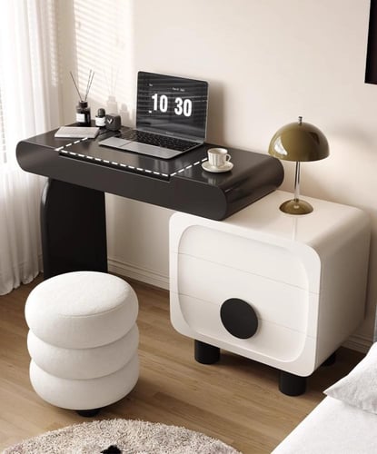 طاولة تزيين عصرية بتصميم باندا مع مرآة قابلة للطي