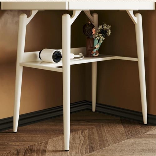 طاولة تزيين صغيرة بلون كريمي – تصميم عصري بسيط مع...