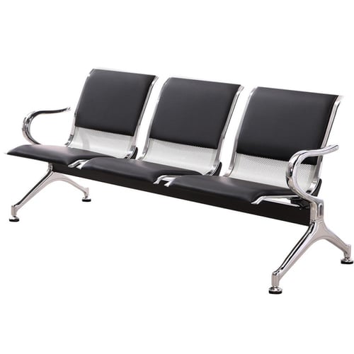 كرسي انتظار مع وسائد من الجلد الفاخر