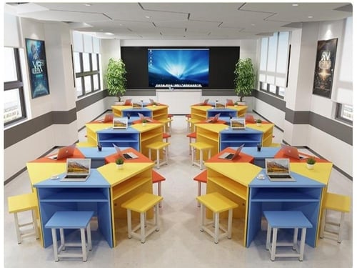 طاولات وكراسي سداسية الشكل متعددة الاستخدامات – مخ...