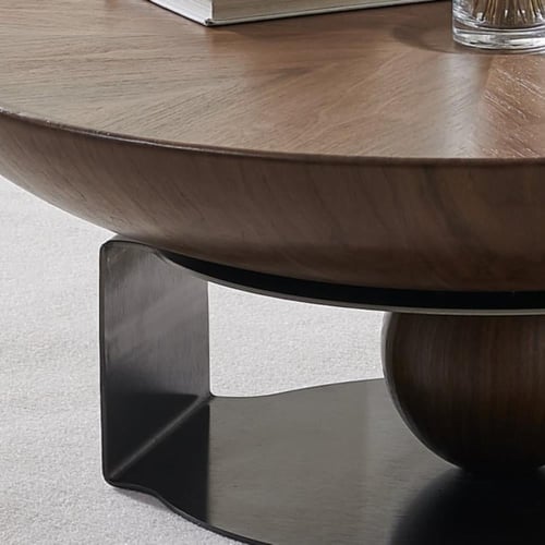 طاولة قهوة دائرية إيطالية – قطر 90 سم