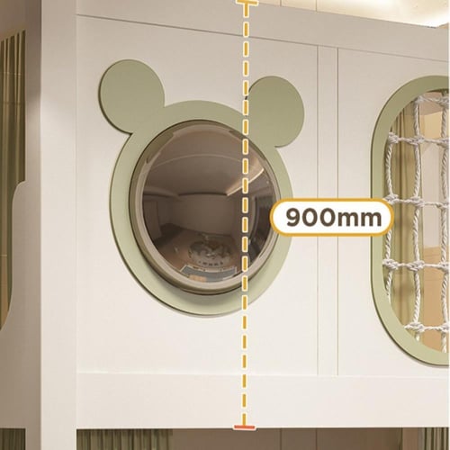 سرير أطفال بطابقين بتصميم كبسولة فضائية