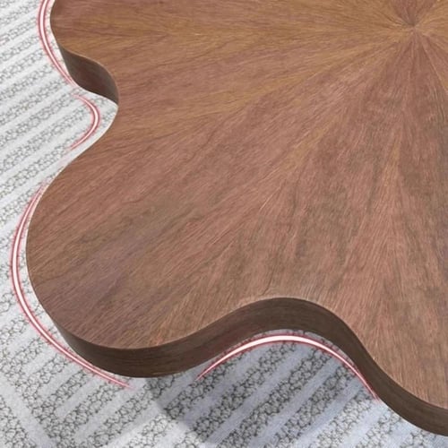 طاولة قهوة ثلاثية إيطالية على شكل سحابة