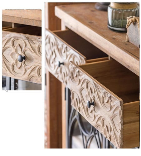 خزانة جانبية عتيقة – طراز ريفي أمريكي كلاسيكي