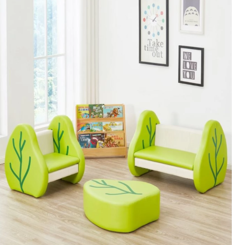 كرسي اطفال بتصميم ورقة شجر