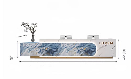 كاونتر استقبال رخامي فاخر