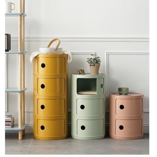 طاولة جانبية دائرية متعددة الطبقات – تصميم عصري