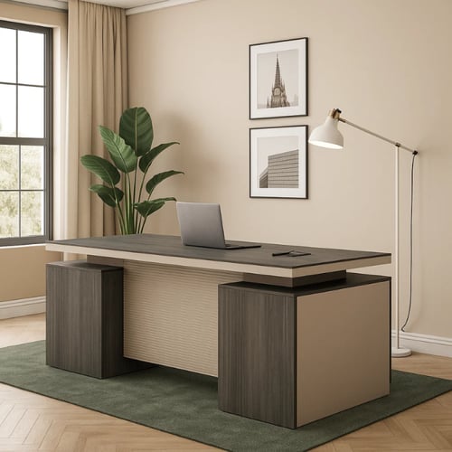 مكتب أنيق وعملي يجمع بين التصميم العصري والجودة