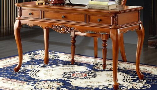 مجموعة مكتب وكرسي من الخشب الصلب