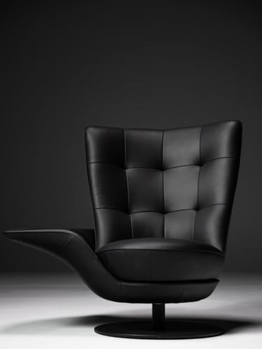 كرسي فاخر دوّار 360° – جلد فاخر