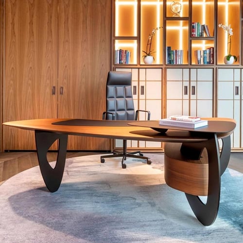 مكتب إيطالي بتصميم منحني جذاب وفريد