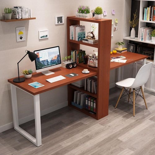 مكتب دراسي مزدوج بتصميم عصري