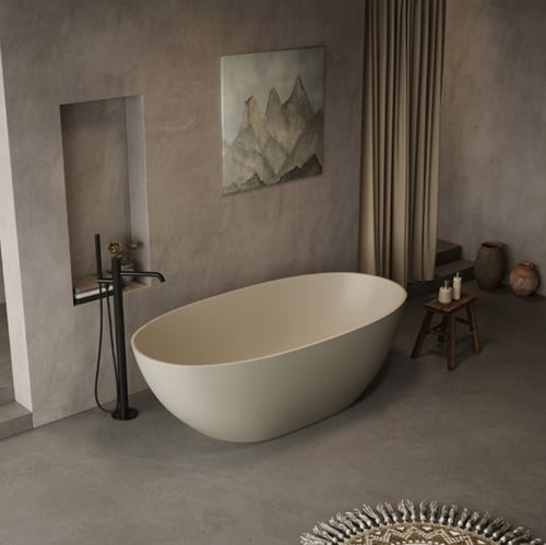 حوض استحمام بتصميم حجري صناعي