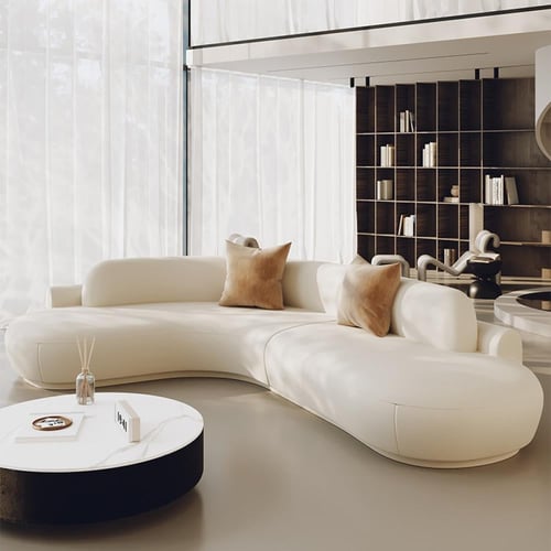 أريكة زاوية فاخرة على شكل حرف L