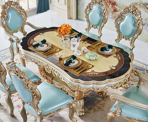 طاولة طعام راقية بتصميم أوروبي