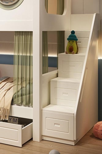 سرير أطفال بطابقين بتصميم كبسولة فضائية