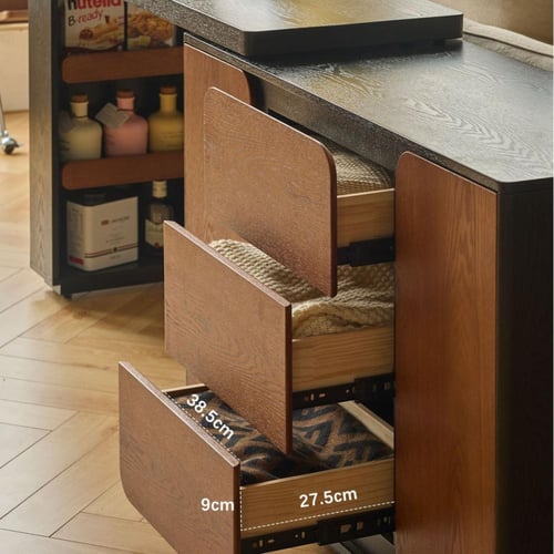 طاولة تزيين متعددة الاستخدام مع خزانة جانبية قابلة...