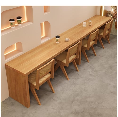 طاولة بار خشبية صلبة مثبتة على الحائط – تصميم نورد...