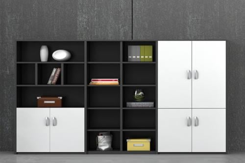 خزانة مكتبية بأشكال متعددة وتصميم جذاب