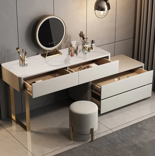 تسريحة بتصميم فاخر مع وحدة ادراج قابلة للتعديل