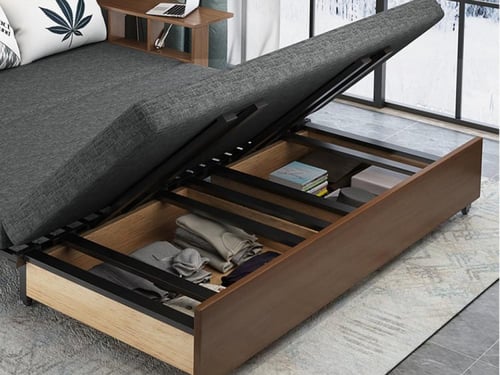 أريكة سرير متعددة الاستخدامات من الخشب الصلب