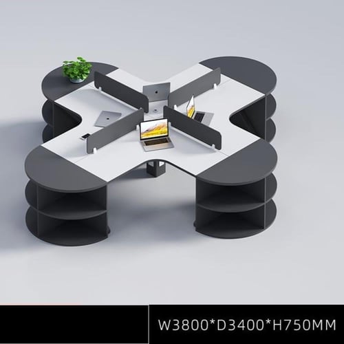 مكاتب موظفين مودرن ابيض واسود