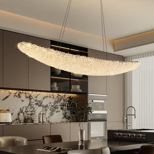 ثريا كريستالية ذهبية بتصميم سفينة – إضاءة LED ثلاث...