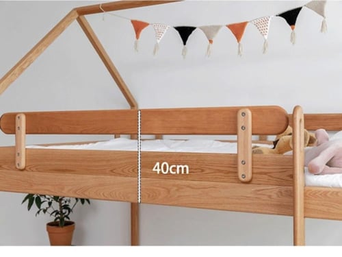 سرير بطابقين من خشب الكرز