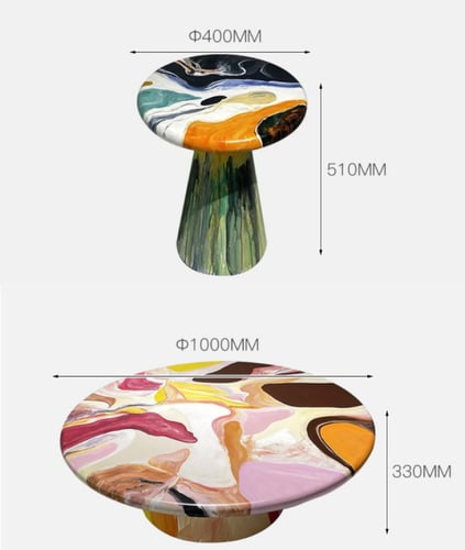 طاولة قهوة مستديرة بتصميم عصري