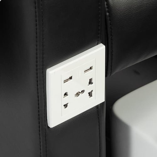 كرسي صالون جلد احترافي مع حوض أقدام