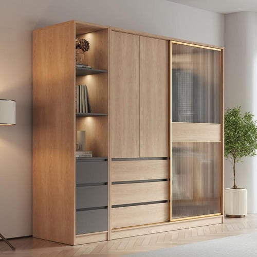 خزانة ملابس نورديك بباب منزلق