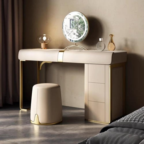 طقم طاولة تزيين إيطالية فاخرة مع خزانة جانبية