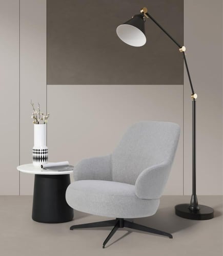 كرسي دوار معدني بعودة تلقائية