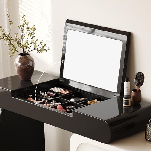 طاولة تزيين عصرية بتصميم باندا مع مرآة قابلة للطي