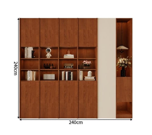 خزانة كتب خشبية بالطراز العتيق