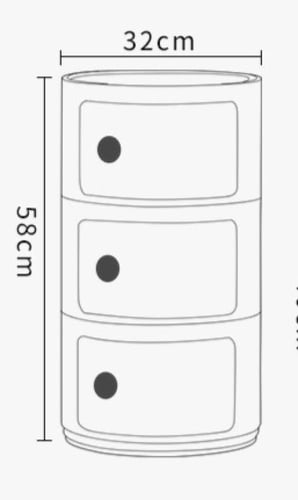 طاولة جانبية دائرية متعددة الطبقات – تصميم عصري