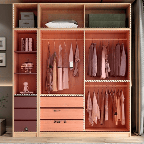 خزانة ملابس نورديك بباب منزلق