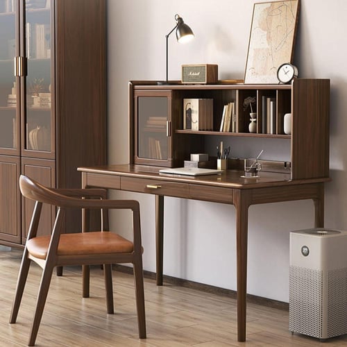 مكتب من خشب الجوز الأسود على الطراز الاسكندنافي